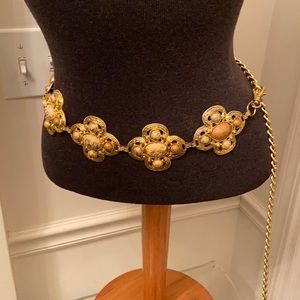 Elegant Gold Chain Belt with Ornate Details